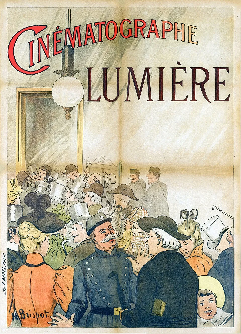 Plakat kojim se u Parizu oglašavao Limijerov kinematograf, oko 1895. godine