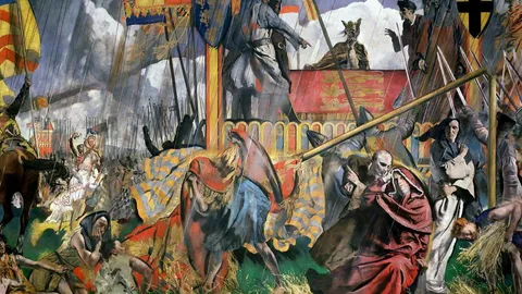 Kralj Jovan potpisuje Veliku povelju slobode 1215. godine, slika Čarlsa Simsa