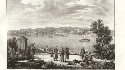 Grad i tvrđava Semendrija (Smederevo), bakrorez iz 1826. godine