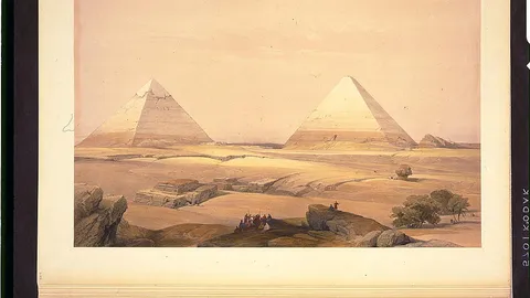 Piramide u Gizi, litografija Dejvida Robertsa iz 19. veka