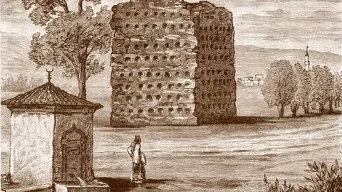 Ćele-kula na crtežu Feliksa Kanica iz 1863. godine