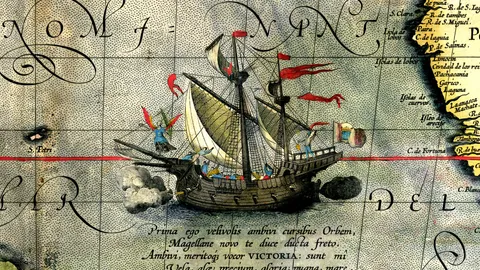 Brod Viktorija na Ortelijusovoj mapi iz 1590. godine
