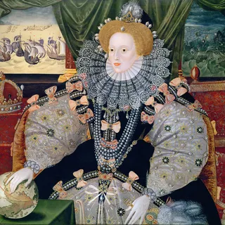 Portret kraljice Elizabete I sa Španskom armadom u pozadini